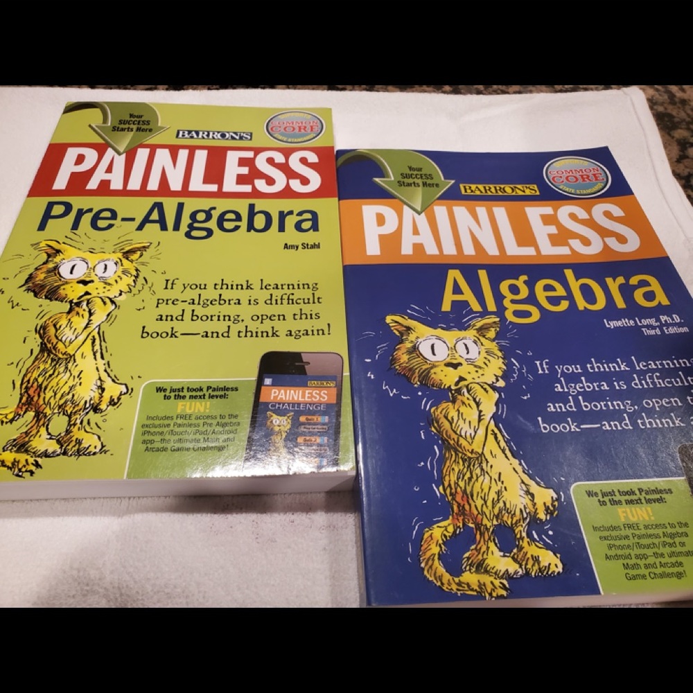 Barrons “PAINLESS” Pre & Algebra Books